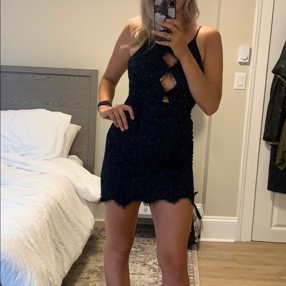 Lace Blue Dress - Picture 2 of 9